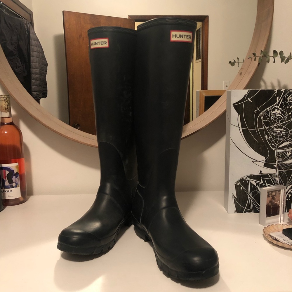 Hunter Original rain boots (US 8M/9F)(navy)